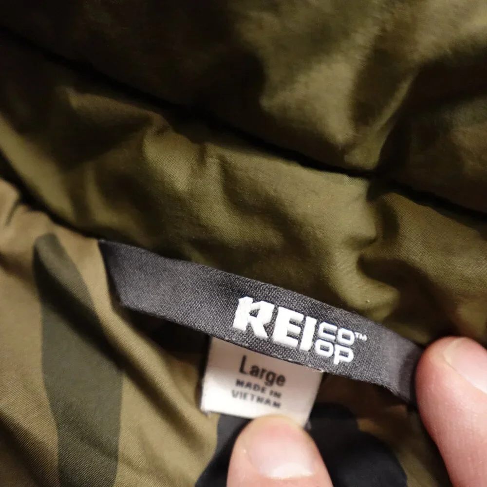 REI Co-op Puffer‎ Jacket Boys Large Olive Green Insulated FAIR
